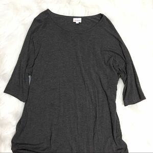 Heather grey LuLaRoe Irma high-low top